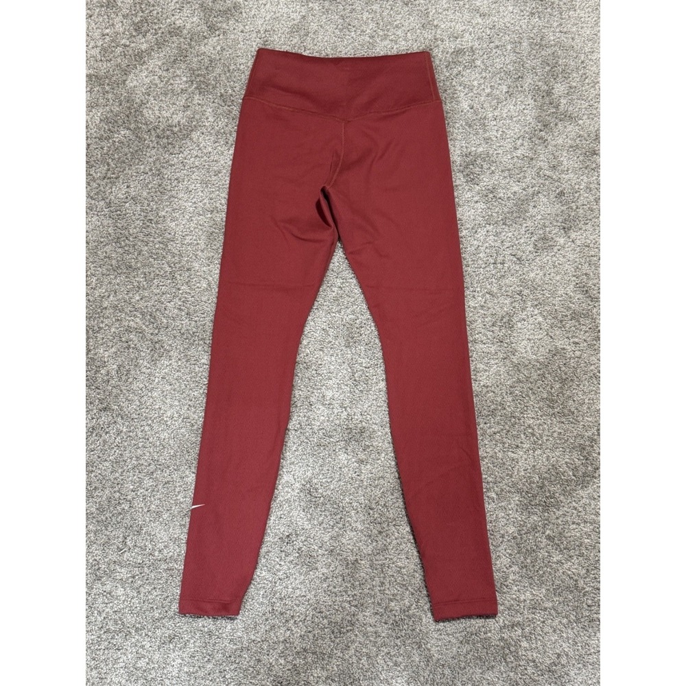 Nike Women's Pink Mid-Rise Therma-Fit One 7/8 Fitness Leggings XS - Picture 5 of 6